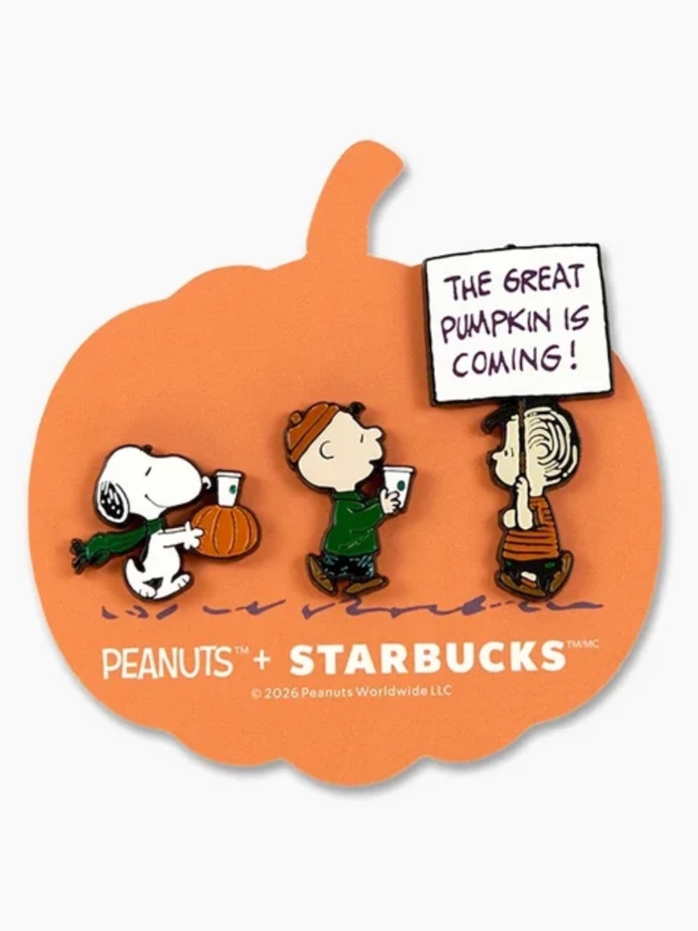 Peanuts x Starbucks Enamel Pin Set NWT